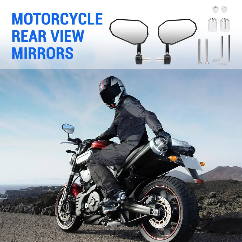 360° Rotatable Motorcycle Rearview Mirrors