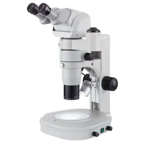 AmScope PM230 Series Zoom Trinocular Stereo Microscope 8X-80X Magnification on Track Stand with Common Main Objective(CMO), Dual Illumination and Adjustable Head