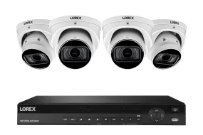 Lorex Elite Series NVR with N4 (Nocturnal Series) IP Dome Cameras - 4K 16-Channel 4TB Wired System