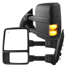 YITAMOTOR® 08-16 Ford F250 F350 Super Duty Powered Heated Extendable Tow Mirrors with LED Turn Signal